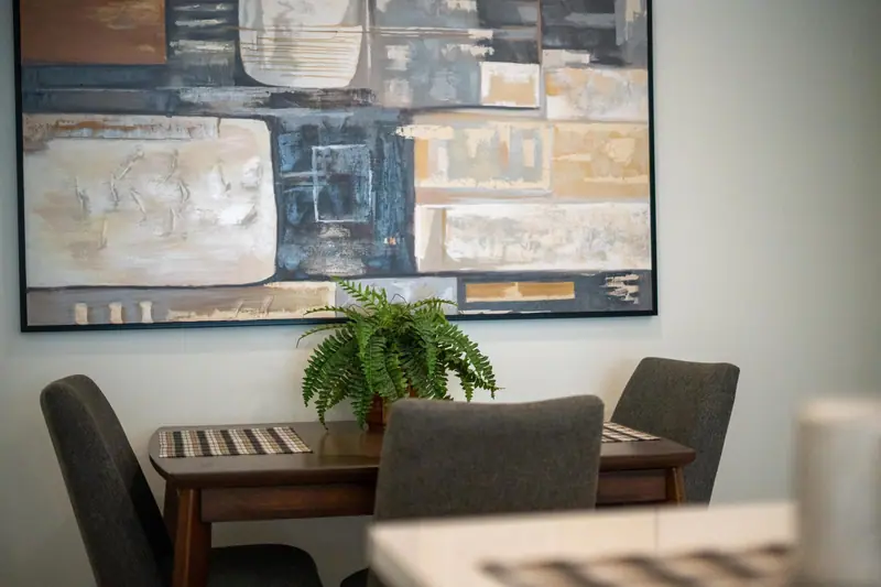 Dining nook with table for four